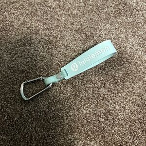 lululemon athletica Mint Green Silicone Keychain with Silver Carabiner